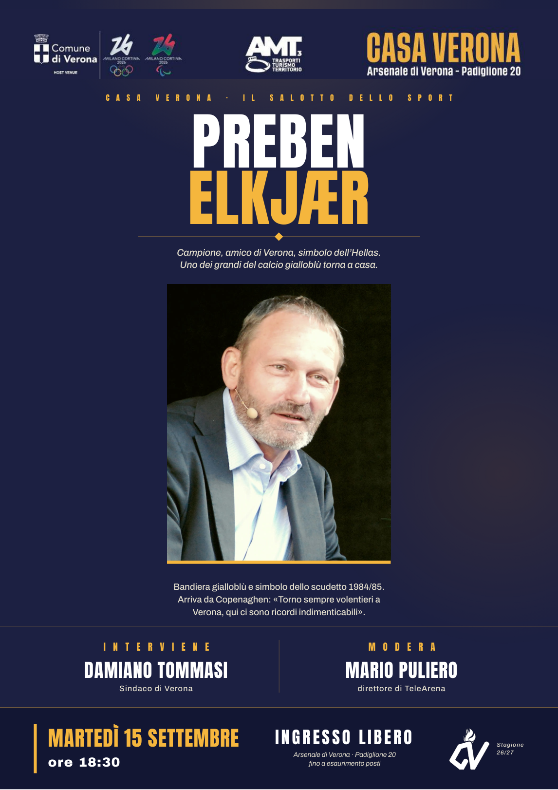 Locandina Preben Elkjær — Casa Verona