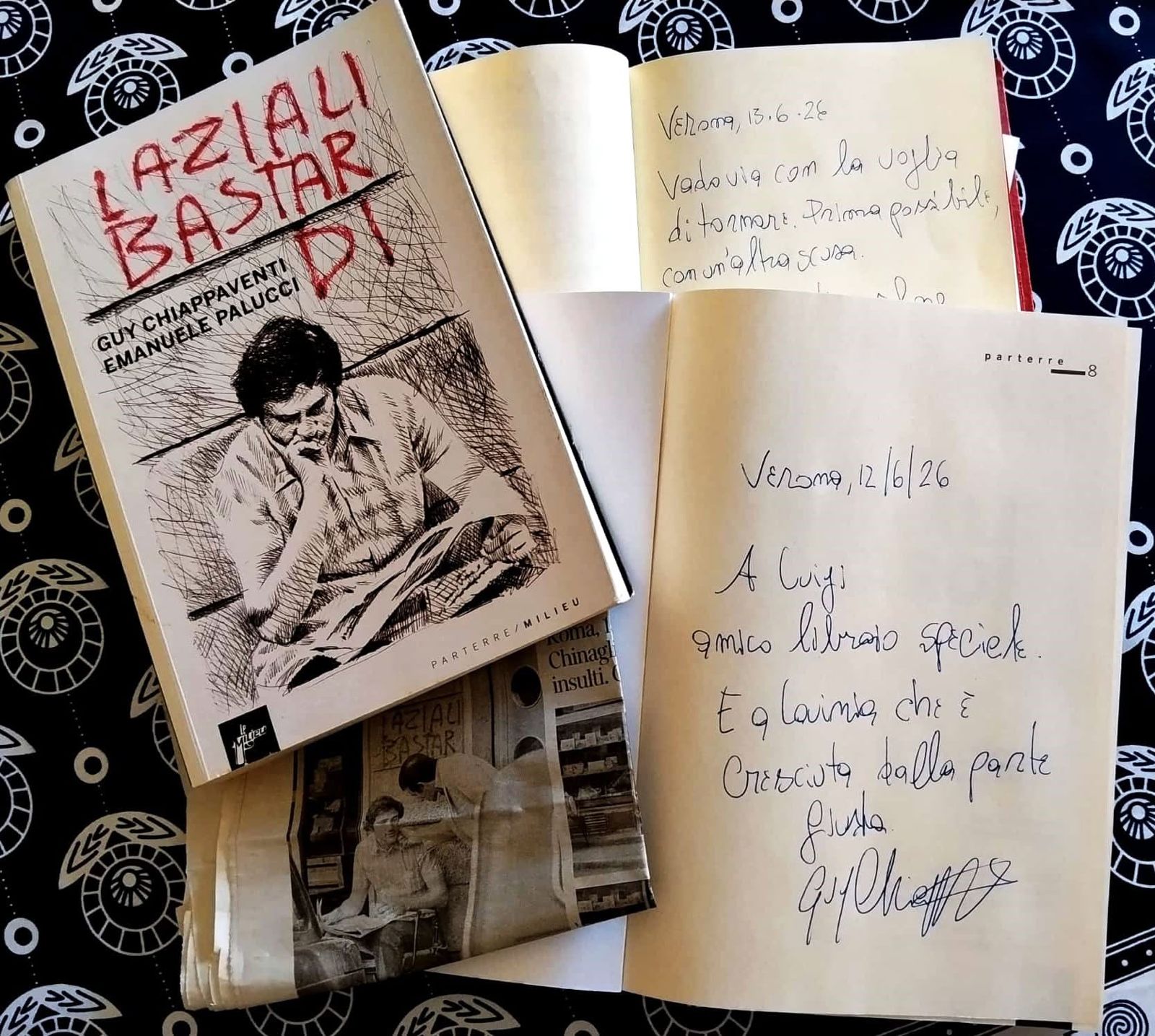 Laziali Bastardi — il libro di Guy Chiappaventi con la dedica autografa